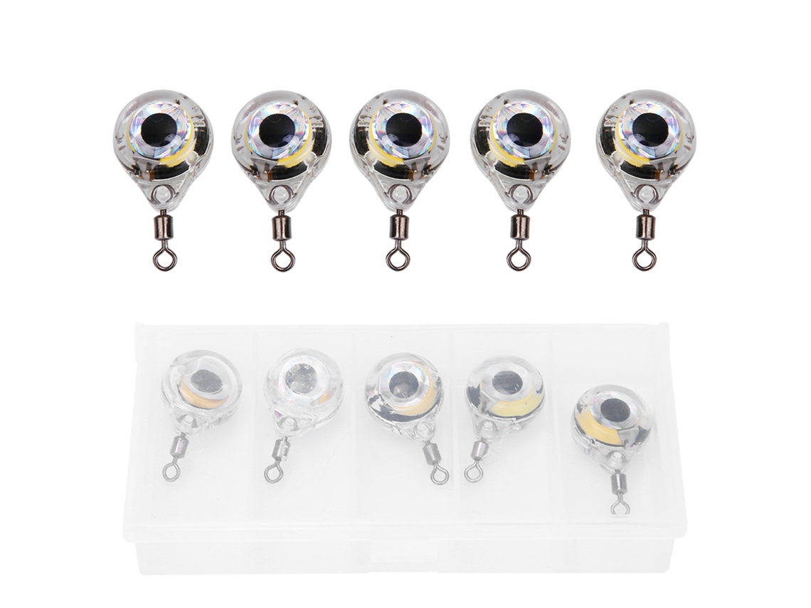 5 Unidades De Luz Led Subacuática Para Pesca Con Forma De Ojo, Señuelo Atractivo, Lámpara De Cebo Nocturno, Herramienta