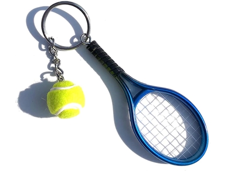 Llavero de WAX Mini Raqueta de Tenis con Pelota