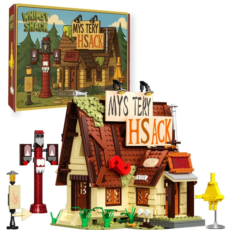 (1108 Piezas) Mystic Cabaña Bloques De Construcción Dibujos Animados Clásicos Cabaña Del Bosque Modelo Juegos Para Niños