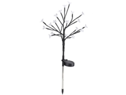 Bombilla solar LED de exterior con forma de flor de cerezo, modelo 2026, resistente al agua, con 20 LED, ideal para la decoración de jardines, patios y paisajes.