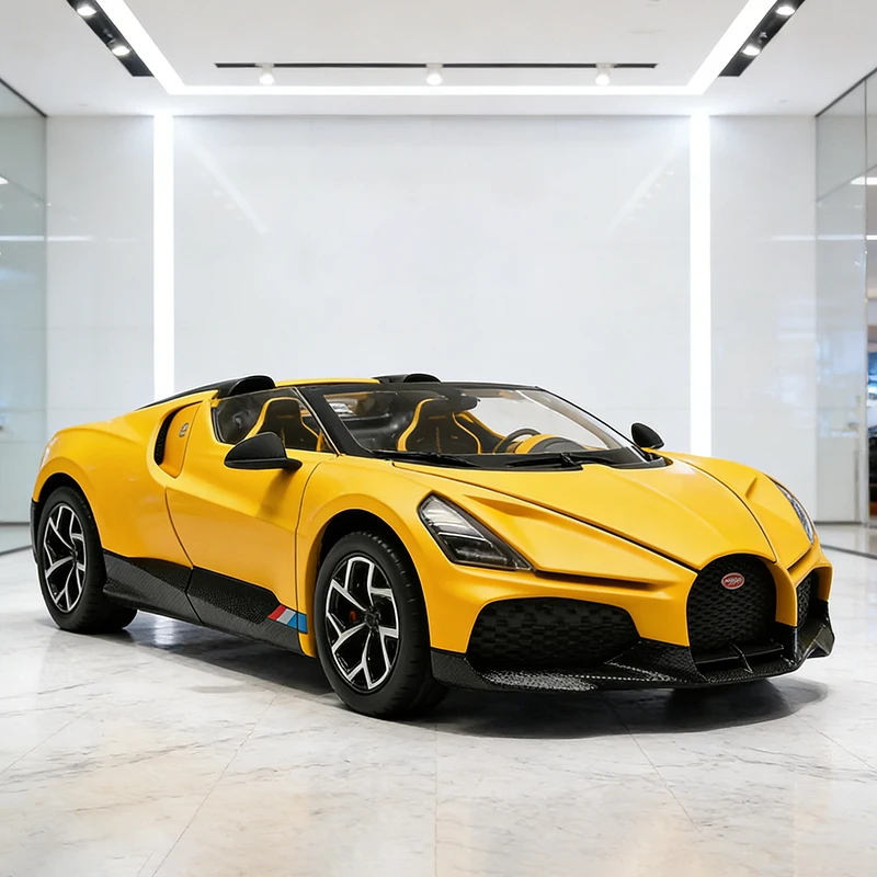 (amarelo) Miniatura De Supercarro Em Escala 1:24, Feita Em Metal Fundido, Modelo De Carro De Brinquedo.