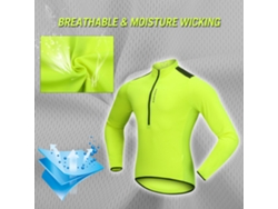 Jersey De Ciclismo Para Hombre Manga Larga Wosawe Zip Media Primavera Otoño Camiseta Mtb Bici