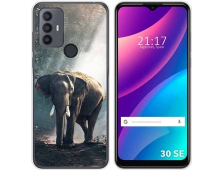Carcasa para TCL 30 SE TUMUNDOSMARTPHONE Dibujos Elefante Multicolor