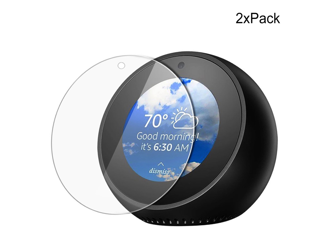 2 protectores de pantalla de cristal para Amazon Echo Spot