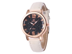 Reloj De Pulsera De Cuarzo Analógico Con Correa De Pu Zhoulianfa (blanco)