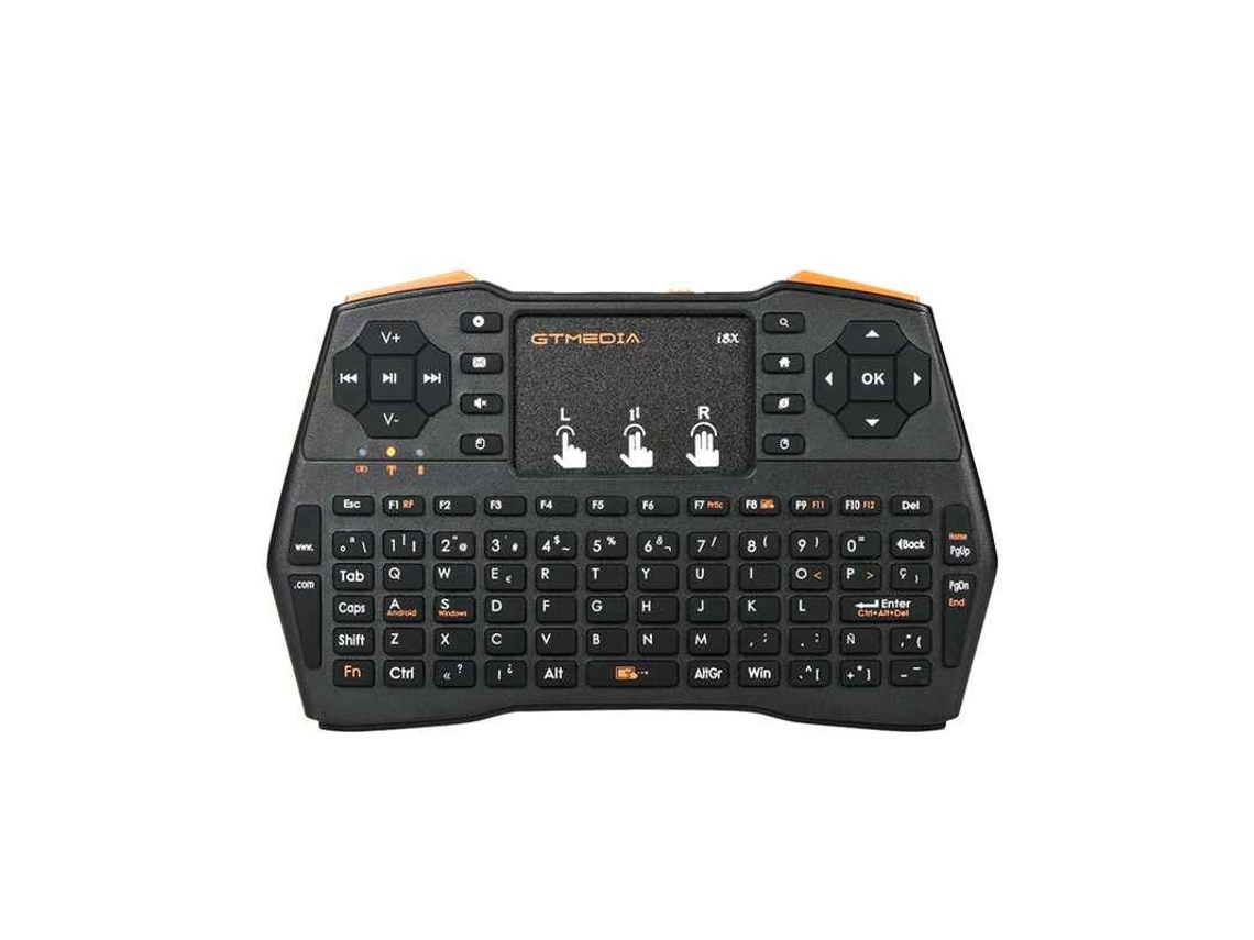 Teclado Inalámbrico Retroiluminado y Ratón Touchpad para Pc Smart Tv Android Box