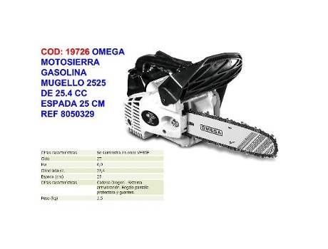 Omega motosierra gasolina mugello 2525 25.4 cc 8050329