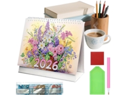 Calendario De Arte Con Diamantes De Imitación 2026, Planificador De 12 Meses, Mensual Para Hacer Tú Mismo