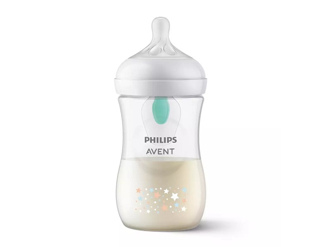 Mamadeira Natural Response Airfree 260 Ml Estrelas Transparentephilips Avent