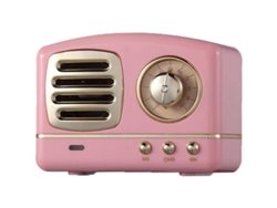Altavoz Bluetooth Inalámbrico Retro Con Radio Fm, 5 W, 6 Horas De Duración De La Batería, Compatible Con Tarjeta Tf Y Unidad Flash Usb, 4 Pulgadas.