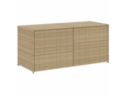 Caja De Almacenamiento De Jardín VIDAXL Beige Poli Ratán (120x50x56 cm)