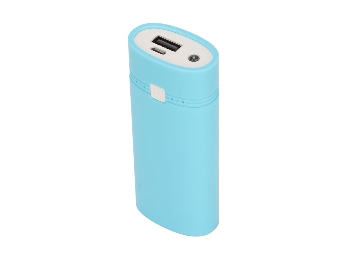 Caja De Batería Externa Diy Con Cargador Usb Para 2 Baterías 18650 Para Smartphone - Azul