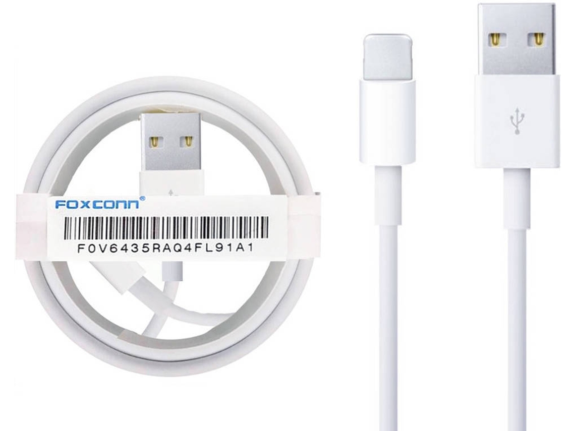 Cable FOXCONN Certificación MFI para iPhone 7 (Lightning - 1 m  - Blanco)