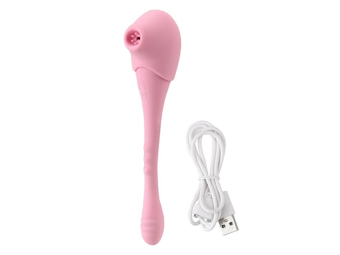 Vibrador De Masaje De Succin 2 En 1 Con 10 Frecuencias Para Mujeres (rosa)
