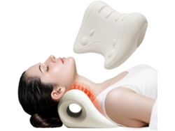 Almohada De Masaje Para El Cuello - Dispositivo Para Aliviar El Dolor De Cuello - Almohada De Masaje En Forma De U - Blanco Roto