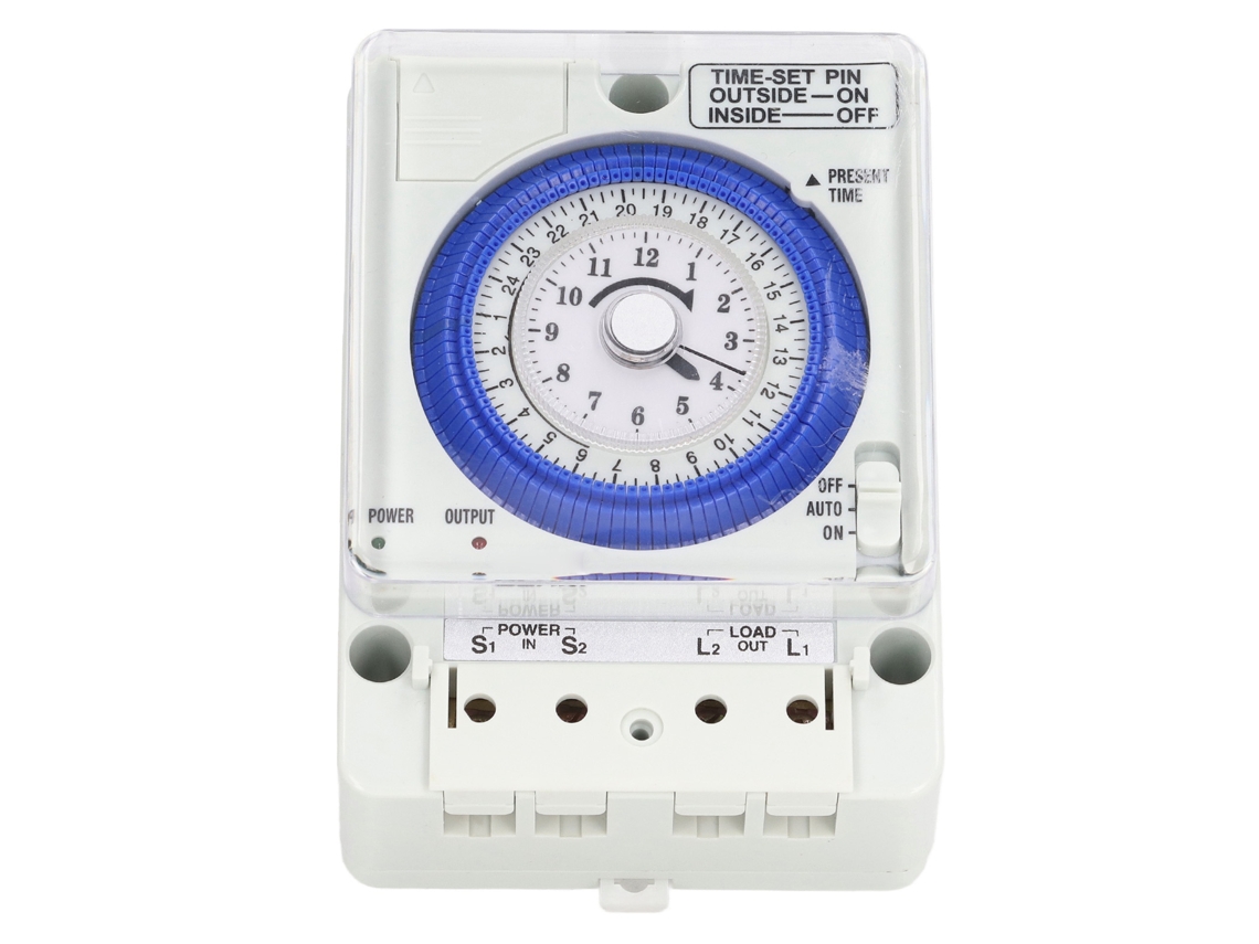 Temporizador mecánico de 24 horas, 100/240 V CA