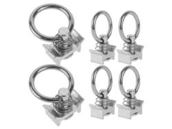 Conjunto De 6 Fixadores De Trilho Simples, Anéis Redondos Reforçados Com Junta.