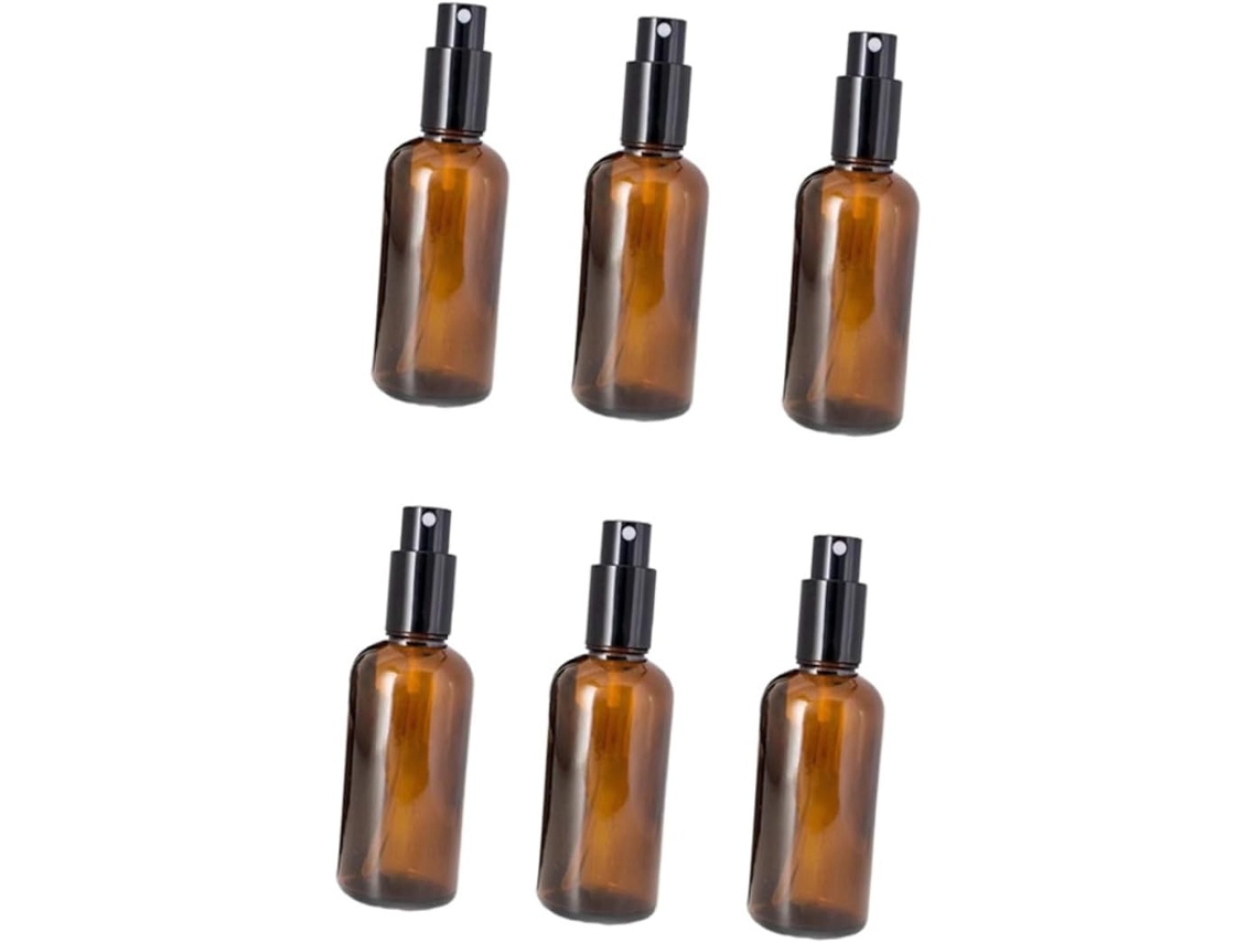 De 6 Frascos De Vidro Vazios, Recarregáveis E Portáteis, Ideais Para Viagens E Para Uso Com Spray.