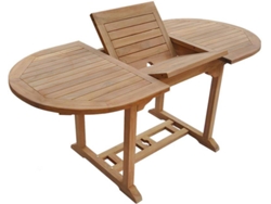 Mesa De Exterior BENEFFITO Salento Castaño (120/170 x 80 x 75 cm - Teca)