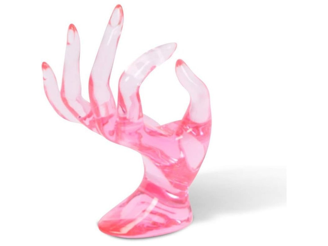 Soporte Para Joyería De Forma De Mano Para Pulseras Anillos Relojes Color Rosa