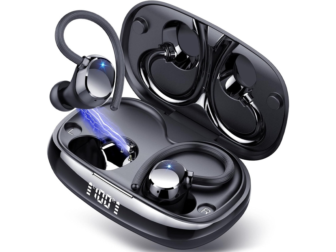 Auriculares inalámbricos ELORY Bluetooth 5.3 con micrófono y cancelación de ruido.