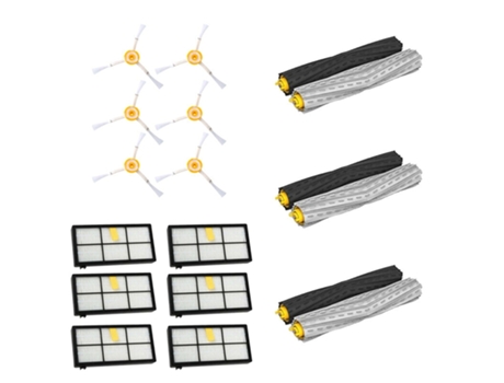 Piezas de repuesto compatibles con Irobot Roomba 800 880 870, Kit de accesorios para aspiradoras, filtro de Cepillo Lateral principal, 18 piezas