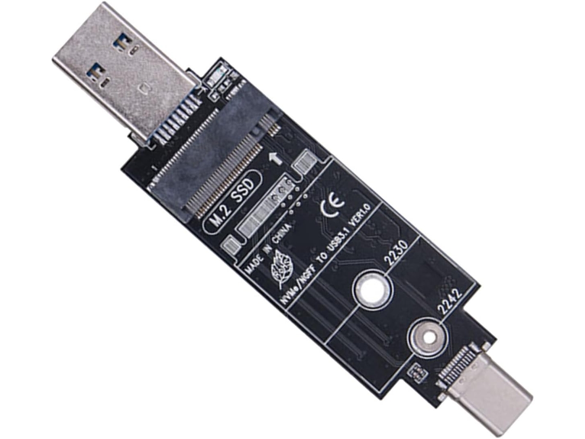 Adaptador Usb 3.1 Gen 2 A Carcasa Rígida Para Disco De Estado Sólido (tamaño 2242/2280)