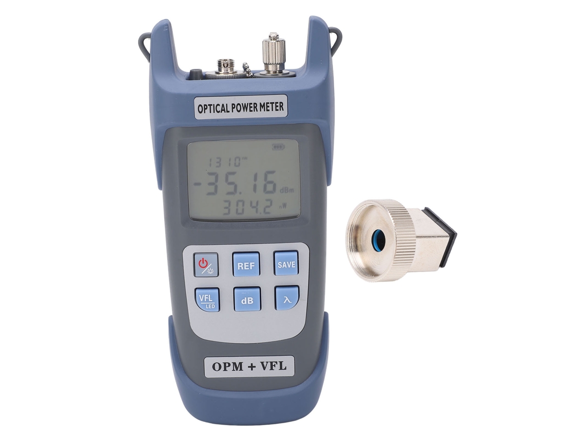 Medidor De Potencia Óptica Aua G510b -50 A +26 Dbm 7 Longitudes De Onda Batería De Larga Duración De 20 Km
