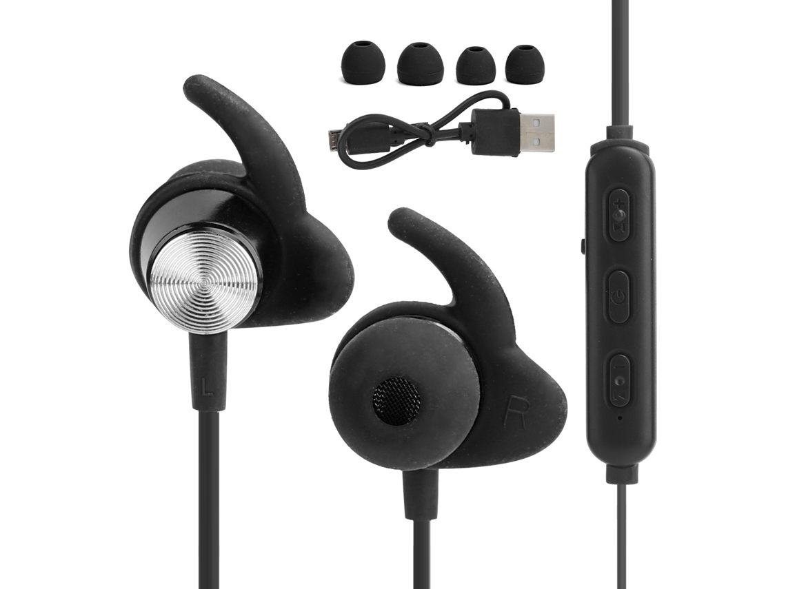 Fone De Ouvido Bluetooth Esportivo De Colar Com Redução De Ruído E Design Ergonômico Hifi Preto