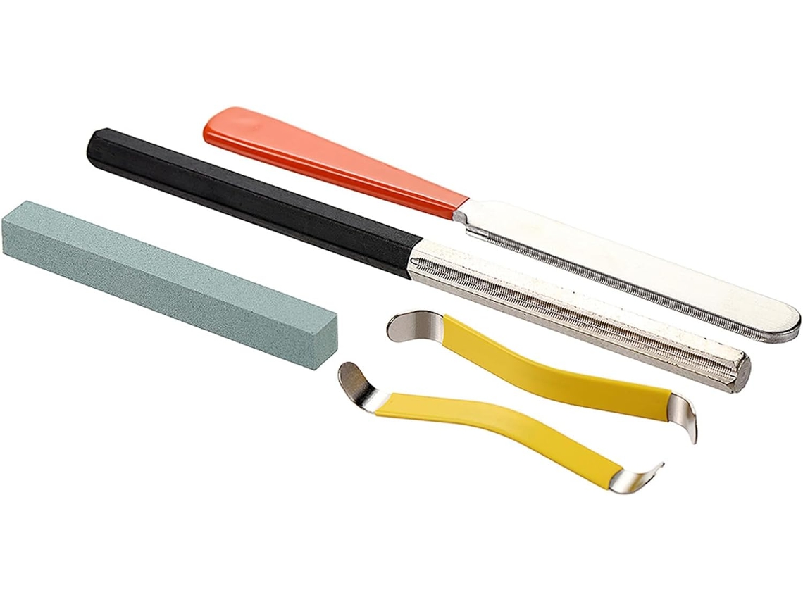 Juego De 5 Kits De Herramientas Premium Para El Mantenimiento De Trastes, Lima De Coronación, Dispensador De Guitarra