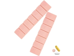 Organizador Semanal De Pastillas Con 2 Compartimentos, Gran Capacidad Para Aceite De Pescado, Vitaminas Y Medicamentos Diarios.