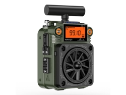 Hanrongda Drh 777 Radio multibanda Bluetooth AM FM SW WB 6 modos de ecualización Tarjeta TF Reproductor MP3 Carga tipo C Alarma SOS Equipo de sobriedad