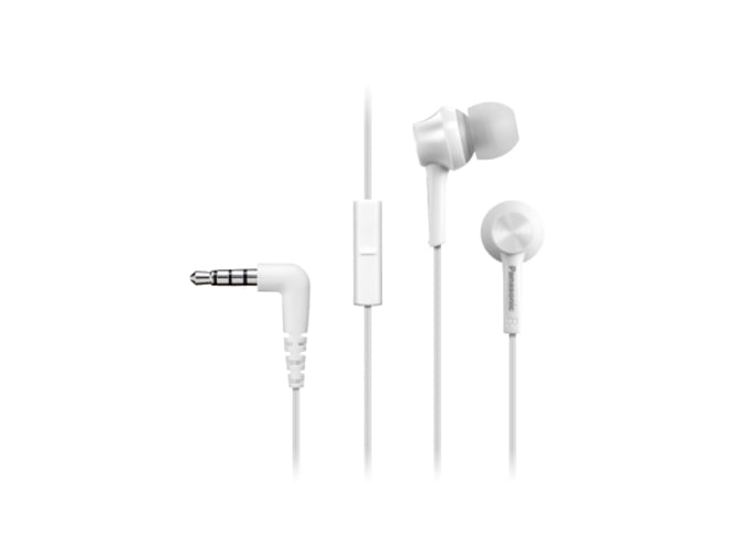 Auriculares con Cable PANASONIC RP-TCM115E (In Ear - Micrófono - Blanco)