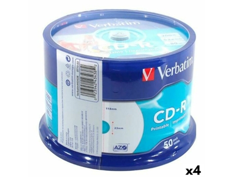 CD-R VERBATIM 700 MB 52x (4 Unidades)