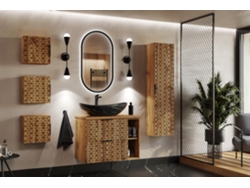 Armario Alto FURNLUX Diamond (Beige, Madera Contrachapada - 35X25X140 Cm)