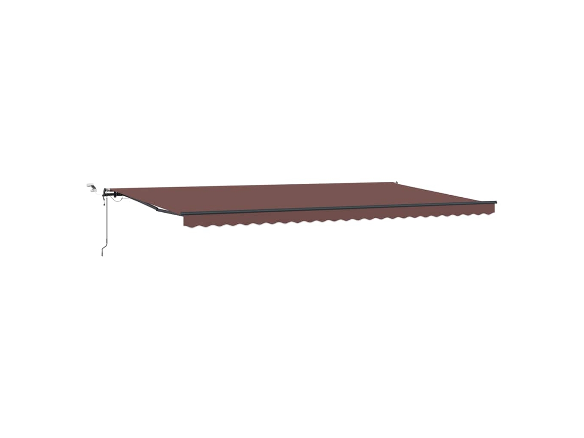 Maison Exclusive - Toldo Retráctil Automático Con Luces Led Marrón 600x300 Cm