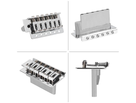 Puente de trémolo para guitarra, puente de trémolo para guitarra eléctrica de aleación de Zinc de 6 cuerdas con piezas de reparación