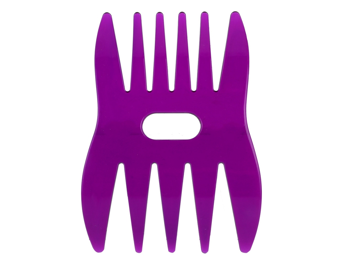 Peine De Plástico Artesanal Para Hombres Y Mujeres Con Dientes Anchos Para Cabello Aceitado (morado)