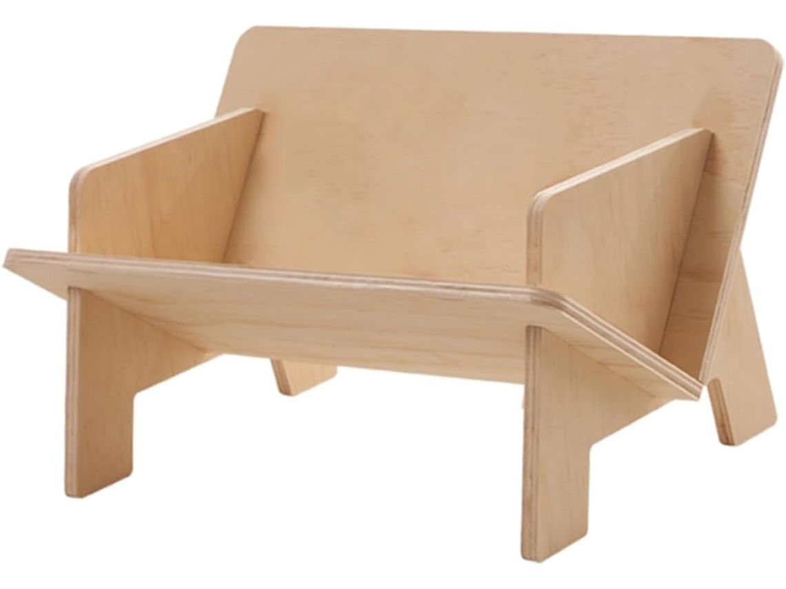 Estantería De Oficina De Madera Inclinada Para Guardar Material De Oficina, Diseño Sencillo Y Que Ahorra Espacio.