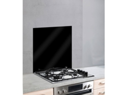 WENKO Base de campana, salpicadero de cocina de cristal, vidrio templado, 60x70 cm, negro