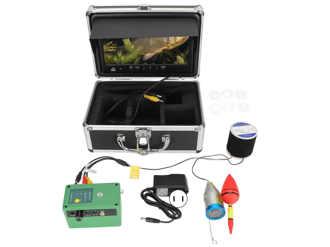Cámara de pesca subacuática con pantalla LCD de 9 pulgadas y cable de 30 m.