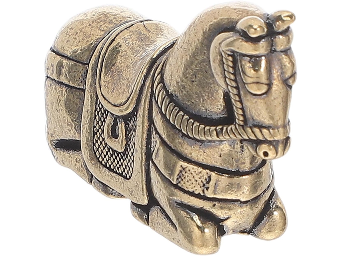 Escultura Animal Latón 9 Figura Decorativa Caballo Zodiaco Chino Adorno Escritorio Símbolo Riqueza Prosperidad