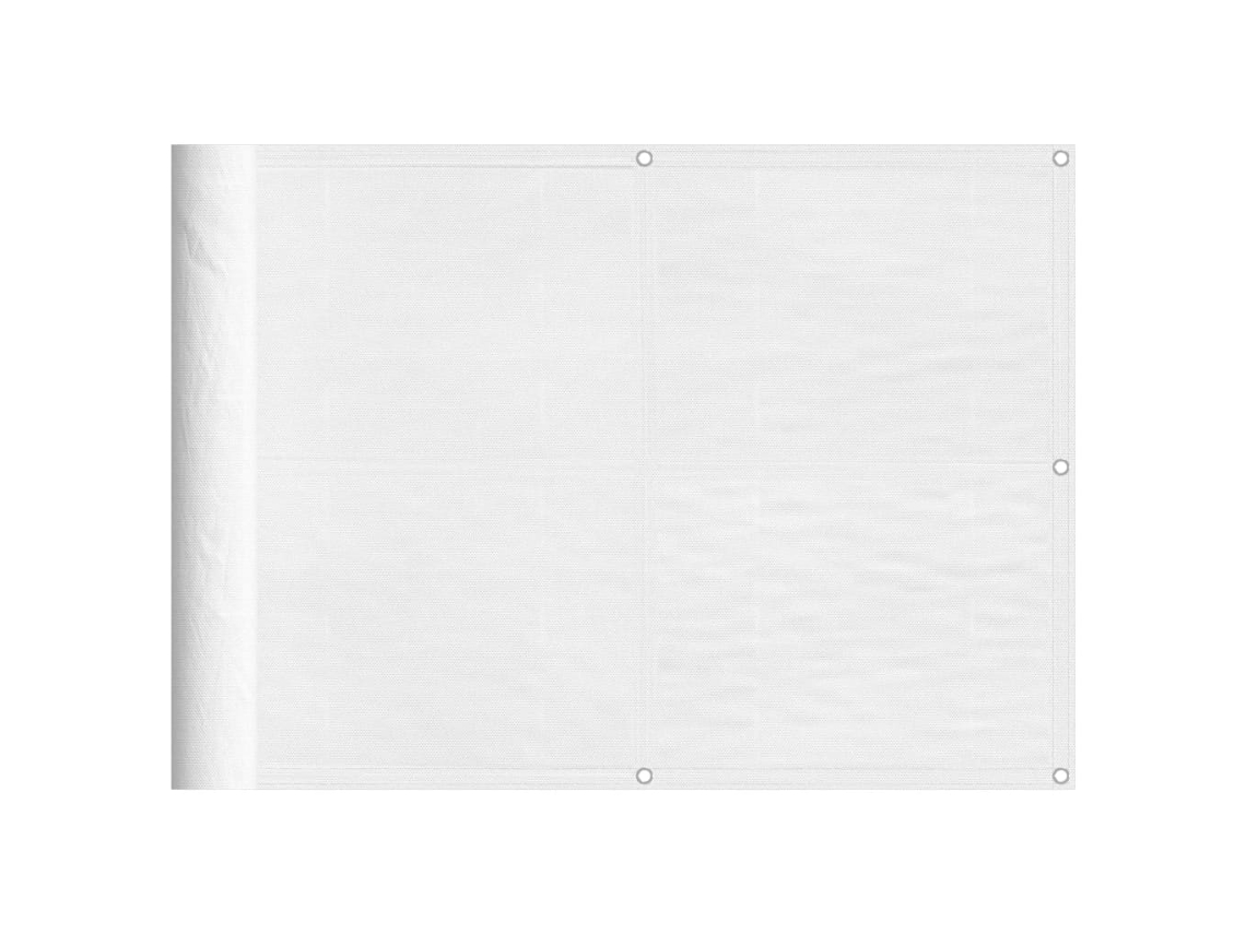 Pantalla de balcón 100% poliéster Oxford blanco VIDAXL (75x700 cm)