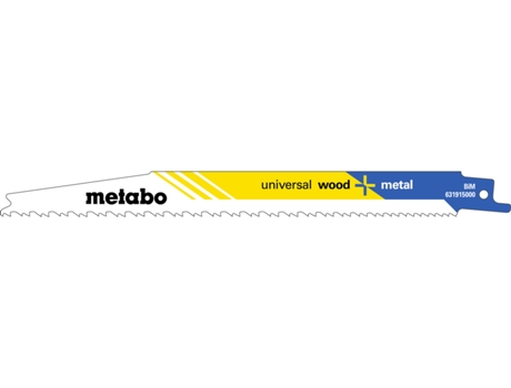 METABO 5 hojas para sierras de sable "universal wood + metal" 200 x 1,25 mm (631915000)