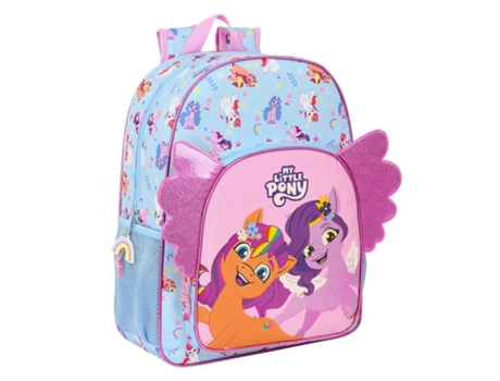Mochila Escolar My Little Pony Wild & free Azul Rosa 33 x 42 x 14 cm