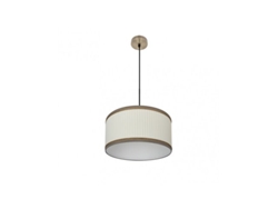 Lámpara colgante Soprano 1xe27 Cuero/beige Regx40x40 Cm Fabrilamp