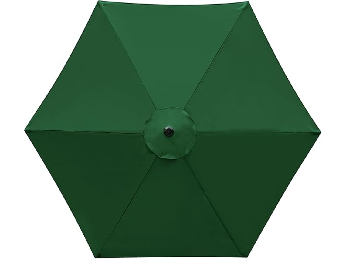 Funda de repuesto para sombrilla de patio de 2 m de diámetro y 6 varillas, color verde Siurn