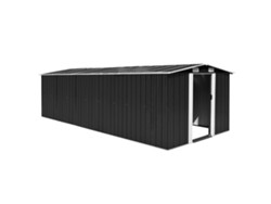 Cobertizo VIDAXL Antracita Acero (257x580x181 cm)