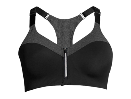 Ropa interior para Mujer CASALL Zip Frontal Sports Negro para Fitness (80)
