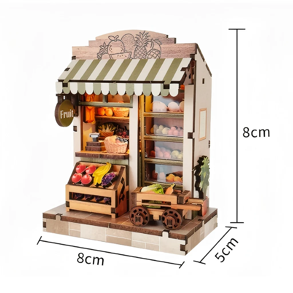 Casa de muñecas DIY para decoración estética, rompecabezas 3D, creativa y de temporada, ideal para restaurantes. MDUG
